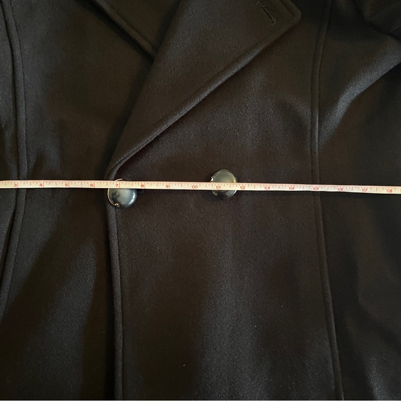 M NEW Aprsfn Women's Elegant Mid-Length Black Wool Blend Trench Coat Winter Fall - Picture 4 of 10